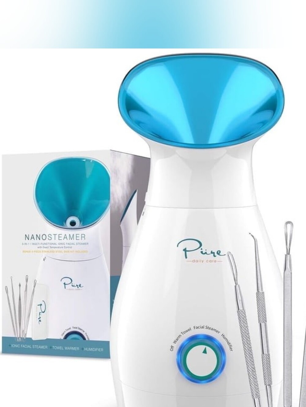 NWT Pure NanoSteamer Facial Steamer, Towel Warmer And Humidifier